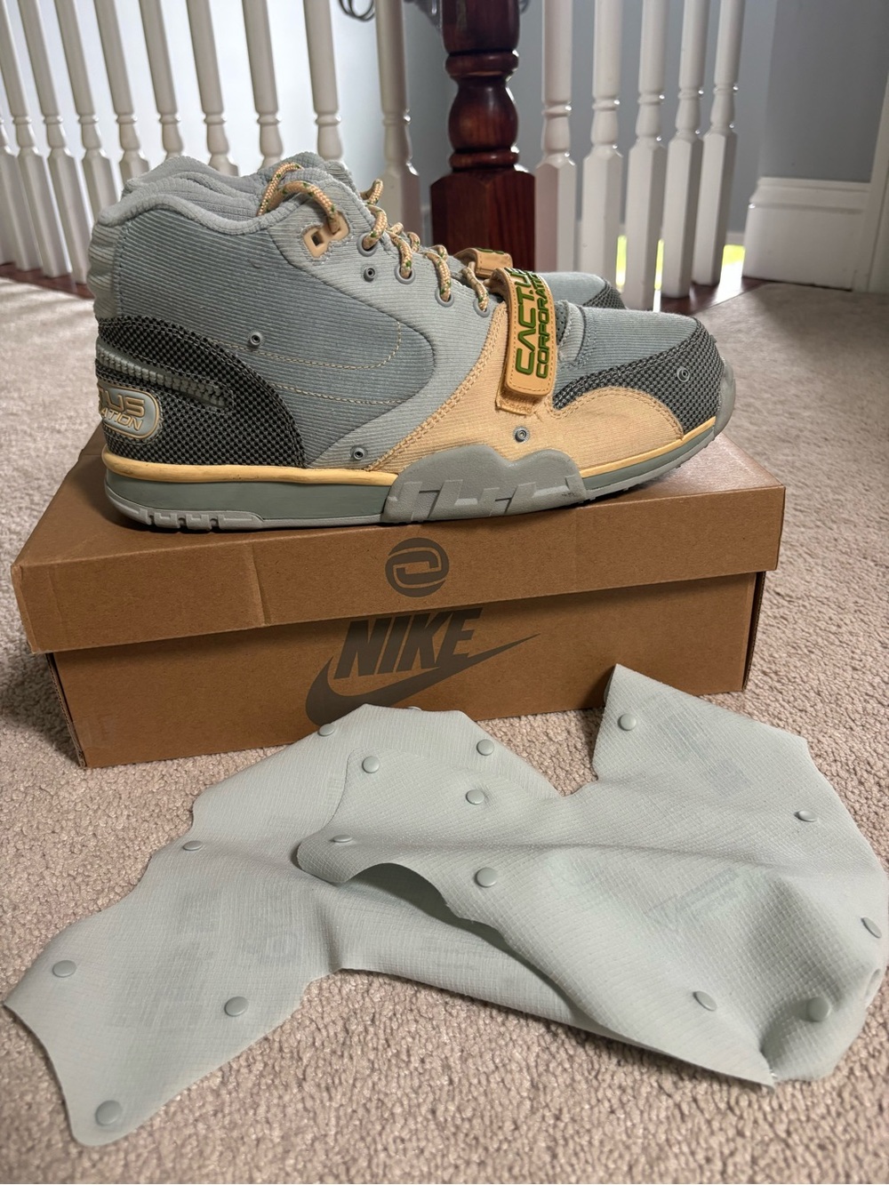 Travis Scott Nike Air Trainer Men’s Size 10.5 Grey Haze Sneakers Canvas